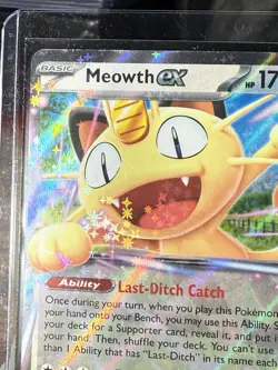 Pokemon TCG Perfect Order Meowth EX 062/088 Double Rare English Sleeve Topload - Image 2