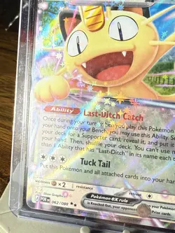 Pokemon TCG Perfect Order Meowth EX 062/088 Double Rare English Sleeve Topload - Image 3