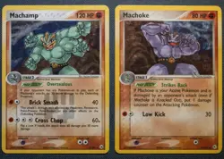 Machamp 9 & Machoke 41 Reverse Holos Pokemon TCG EX Hidden Legends 2004 - Image 1