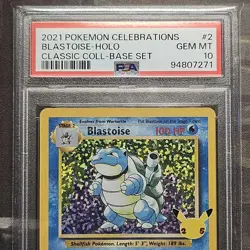 PSA 10 Blastoise Holo - Pokemon Celebrations Classic Collection [2/102] - Image 5