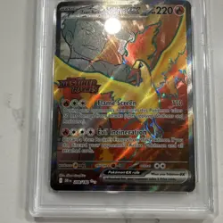 Pokemon Team Rocket's Moltres ex 208/182 Sv10 Ultra Rare Holo PSA 7 - Image 3