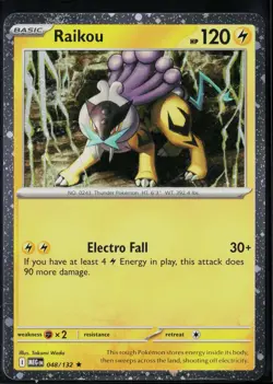 Raikou (Cosmos Holo) 048/132 Rare Mega Evolution Pokemon NM - Image 1