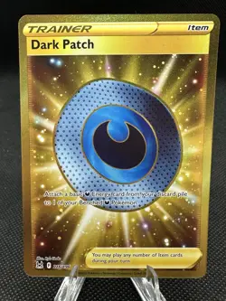 Dark Patch 216/196 Pokemon Lost Origin Secret Rare Gold Holo NM - Image 1