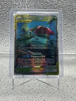 2019 Pokemon Celebi Venusaur GX TAG TEAM Ultra Rare Holo Sm-Team Up 1/181 - Image 1