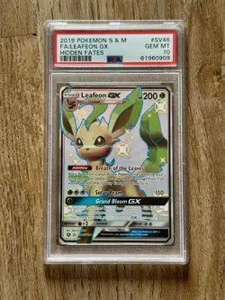 Pokemon Leafeon GX SV46/SV94 PSA 10 GEM Mint Hidden Fates 2019 ENG SHIPPING - Image 1