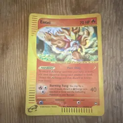Pokemon TCG Entei Aquapolis Holo Rare H08/H32 70 HP English Atsuko Nishida - Image 1