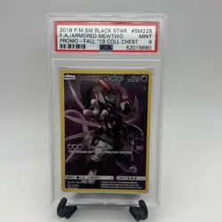 2019 POKEMON SM BLACK STAR PROMO #SM228 FULL ART/ARMORED MEWTWO PSA 9 - Image 1