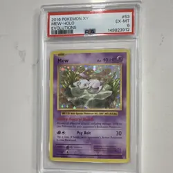 Pokemon 2016 XY Evolutions #53 Mew-Holo PSA EX-MT 6 - Image 1