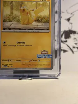 Pikachu - Black Star Promo 214 Illustration Contest 2024 Pokemon CGC Gem Mint 10 - Image 2