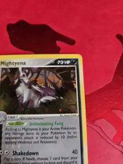 NM+ 2003 POKEMON EX RUBY & SAPPHIRE MIGHTYENA 10/109 HOLO RARE - Image 5