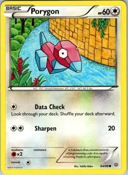 Pokemon TCG Porygon XY Ancient Origins 64/98 Regular Common Card NM - Image 1