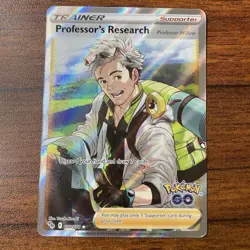 Professor's Research (Full Art) - PGO Pokemon GO #078/078 Ultra Rare Holofoil NM - Image 1