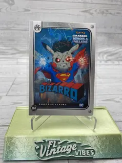 Pikachu as Bizarro #161 Lazer Holo DC Heroes & Villains (Non-Pokemon Fan Art) - Image 1