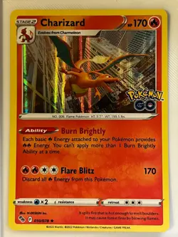 Charizard 010/078 Holo Rare Pokemon GO Pokemon Holo Near Mint - Image 1