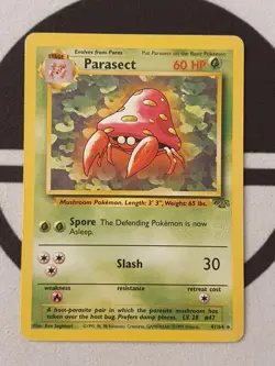 Pokemon Karte Parasek 41/64 Dschungel Set 1999 Jungle Pokemon TCG Parasect - Image 2