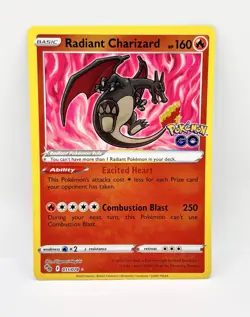 Radiant Charizard 011/078 Pokemon Go Holo NM-LP - Image 1