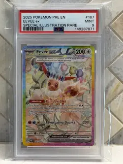 Pokemon TCG Eevee EX 167/131 Special Illustration Rare PSA 9 MINT (1) - Image 1