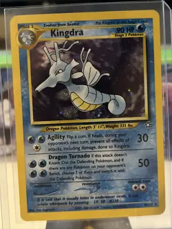 Pokemon TCG Kingdra Neo Genesis 8 Holo Unlimited Holo Rare MP 2 - Image 1