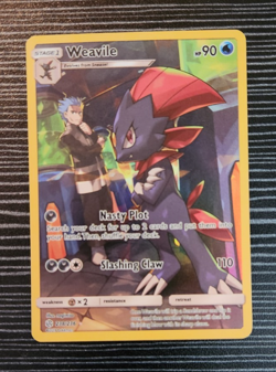 Pokemon - Weavile 238/236 - Secret Rare Full Art Card- Cosmic Eclipse - Image 1