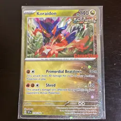 🔥 Pokemon TCG Koraidon 119/162 TEF Holo GameStop Stamp Sealed Promo 🔥 Swirl 🔥 - Image 2