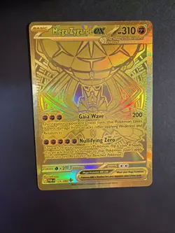 Pokemon Mega Zygarde EX 124/088 Gold Perfect Order English Hyper Rare - Image 1