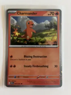 Charmander 007/091 Common Cosmos Holo Near Mint Condition Promo Paldean Fates - Image 1