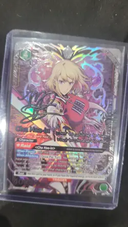 Union Arena - Solo Leveling Cha Hae-in Autographed Holo Action Card Fourth - Image 1