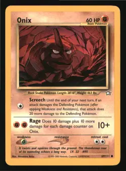 Onix 69/111 Common Neo Genesis Pokemon Unlimited Lightly Played - Image 1