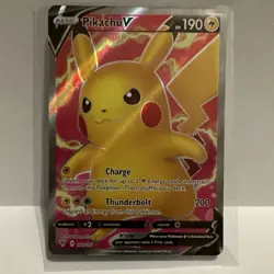 Pokemon Pikachu V Full Art Holo Ultra Rare 170/185 Vivid Voltage Pokemon TCG - Image 1
