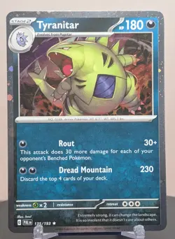 Pokemon Tyranitar #135/193 English Paldea Evolved Cosmos Holo - Image 1