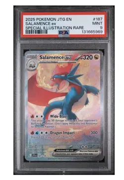 Pokemon TCG Salamence ex Journey Together Special Illustration Rare PSA 9 187/1… - Image 1
