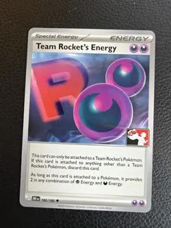 Pokemon TCG - Team Rocket's Energy 182/182 Play Stamped Prize Pack Series 8 - Image 1