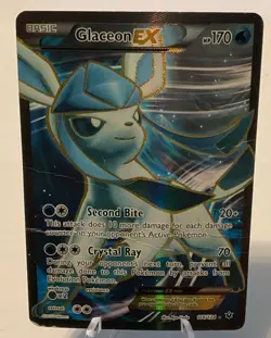 Pokemon TCG Glaceon EX Fates Collide 116/124 Full Art Ultra Rare Holo 170 HP - Image 1