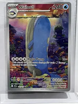 Pokemon Journey Together Wailord 162/159 Illustration Rare IR NM - Image 1