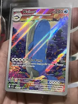Pokemon Journey Together Wailord 162/159 Illustration Rare IR NM - Image 3