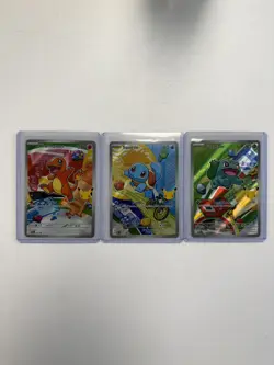Pokemon First Partner Illustration Collection Series 1 Kanto Gen 1 Starters Set - Image 1