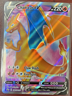 Charizard V Pokemon SWSH050 Full Art Black Star Promo NM - Image 1