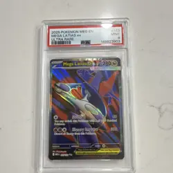 Pokemon Mega Latias ex 163/132 Me01: Mega Evolution Ultra Rare Holo PSA 9 (2025) - Image 1