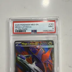 Pokemon Mega Latias ex 163/132 Me01: Mega Evolution Ultra Rare Holo PSA 9 (2025) - Image 2