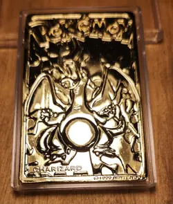 1999 Pokemon 23K Gold Plated Charizard BK - Image 3