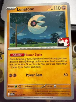 Lunatone 074/132 Pokemon Play! Prize Pack Play Stamp Series 8 - Image 1