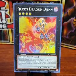Yu-Gi-Oh! Queen Dragun Djinn 1st Edition GAOV-EN049 Super Rare Near Mint NM - Image 1