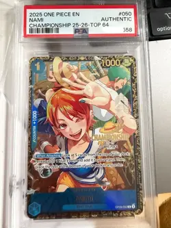 Nami Promo 2025 OP09-050 Championship 25-26 Top 64 English PSA Authenticated - Image 1