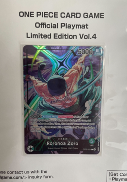 ONE PIECE CCG OFFICIAL PLAYMAT LIMITED EDITION VOL 4 RORONOA ZORO OP12-020 - Image 2