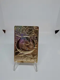 Jigglypuff 1999 Burger King 23k Gold Plated Card - COA - Image 3