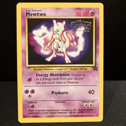 1999 Pokemon The First Movie Mewtwo Black Star WB Promo Stamp Card #3 - Image 1