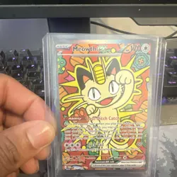 Pokemon Meowth EX Full Art Holo 127/088 Basic Card English Pokemon EX Set - Image 1