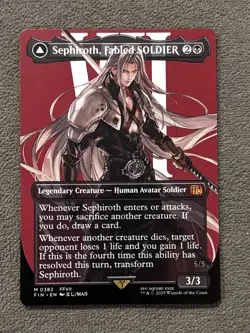 MTG Final Fantasy Sephiroth Fabled Soldier Borderless Card 0382 Non-Foil - Image 1