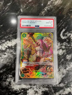 One Piece PSA 10 Jewelry Bonney OP12-118 EN card Legacy of the Master alt luffy - Image 1