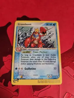 Mint Crawdaunt EX Dragon Holo Rare 3/97 Pokemon Card - Image 1